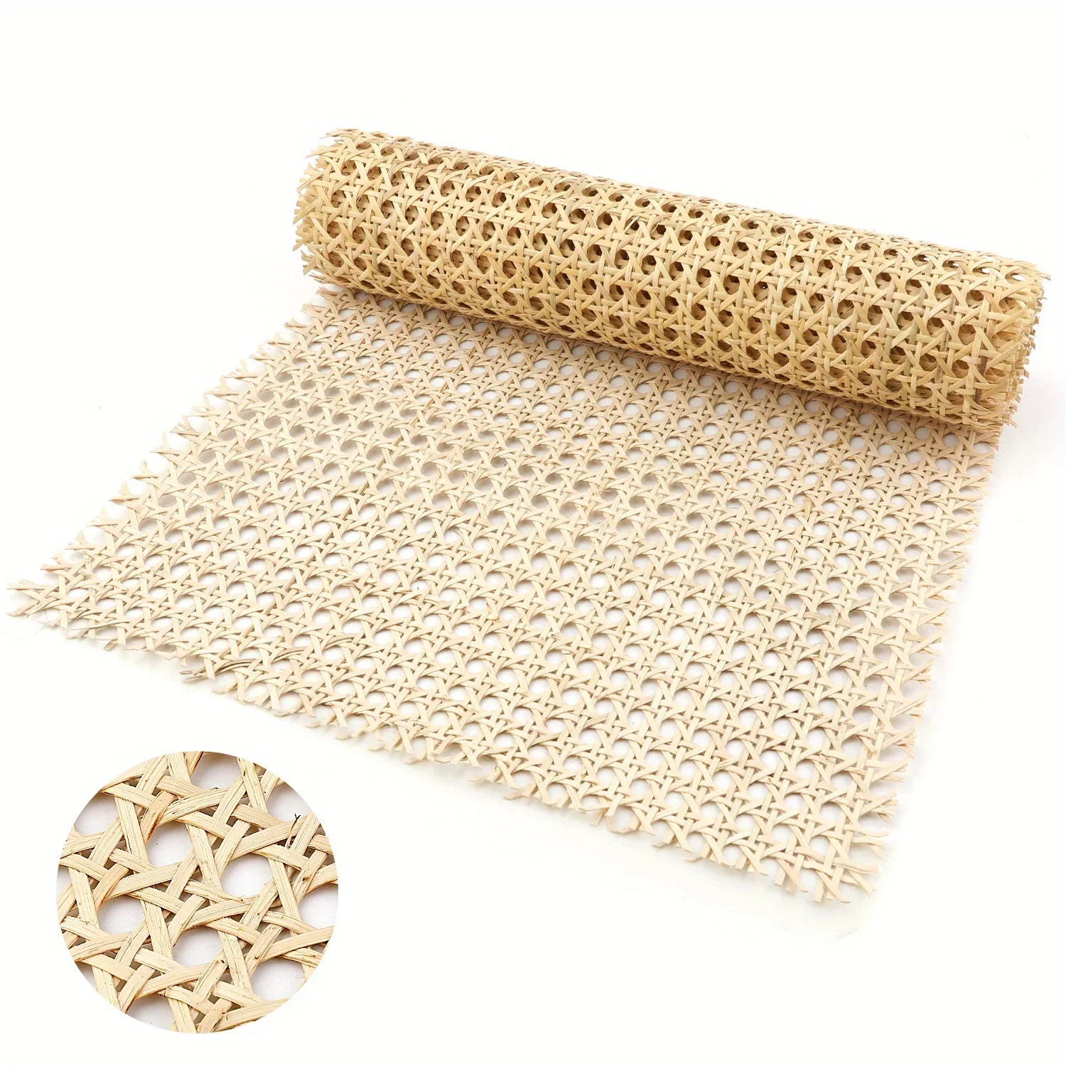 

Natural Real Rattan Roll 35/40/45/50/55cm Width Hand Woven Vine Repair Furniture Materials DIY Make Chairs Tables Cabinet Doors