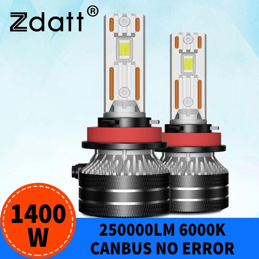 

Zdatt H11 H4 H7 Canbus светодиодные фонари H1 H8 H9 9005 9006 HB3 HB4 Светодиодные фары высокой мощности 1400 Вт 6000 К Автомобильные лампы Противотуманные фары Диоды