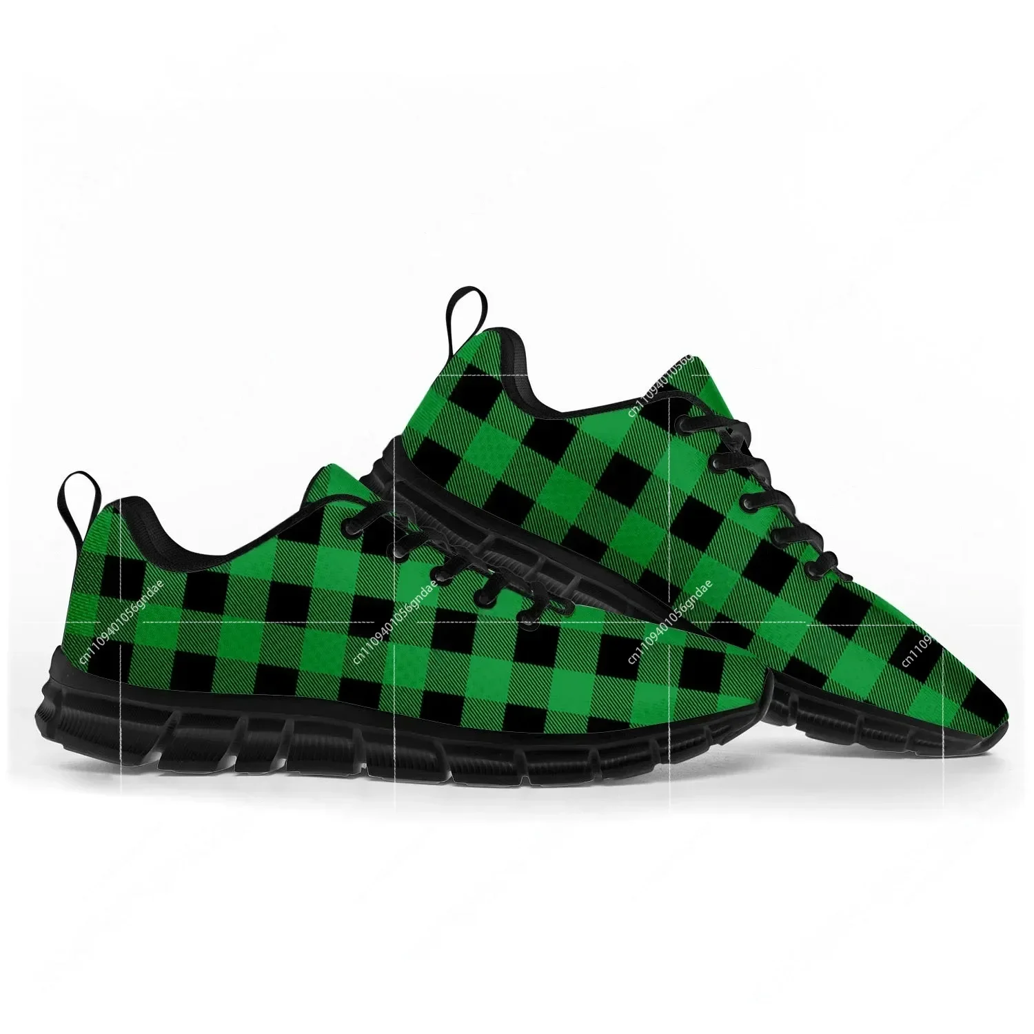 Buffalo Plaid Pattern Pop Sports Shoes Mens Womens   Sneakers Casual Custom High Quality Couple Shoes Black