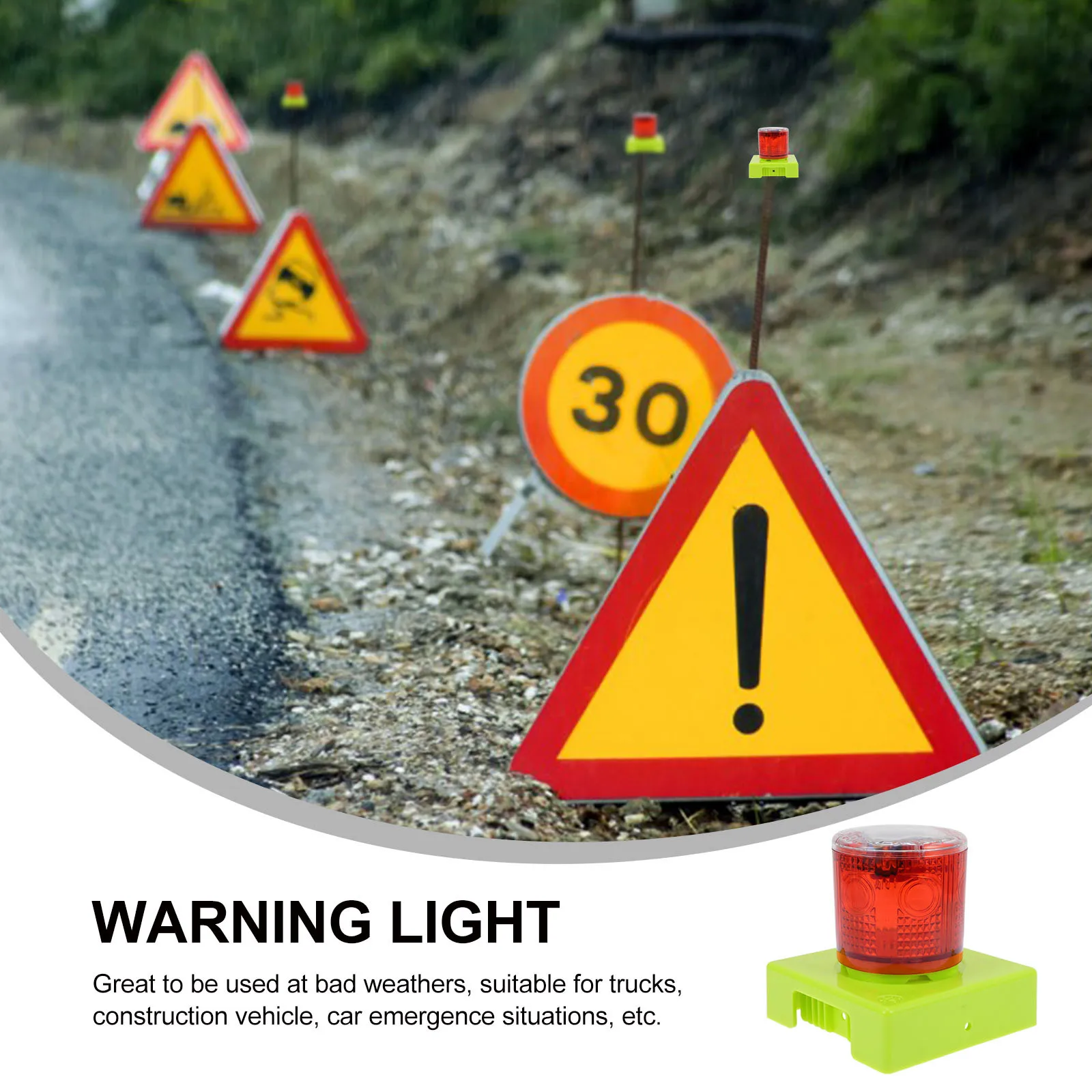 Solar Powered Warning Strobe Light Waterproof Traffic Flashing Lamp For Road Construction Emergency Vehicle Beacon Outdoor