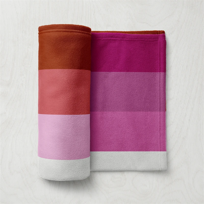 Gaslight Gatekeep Girlboss Kiss Lipstick Lesbian Pride Flag Throw Blanket for Women Men Girls Boys Kids Pets Dogs Cats Couch