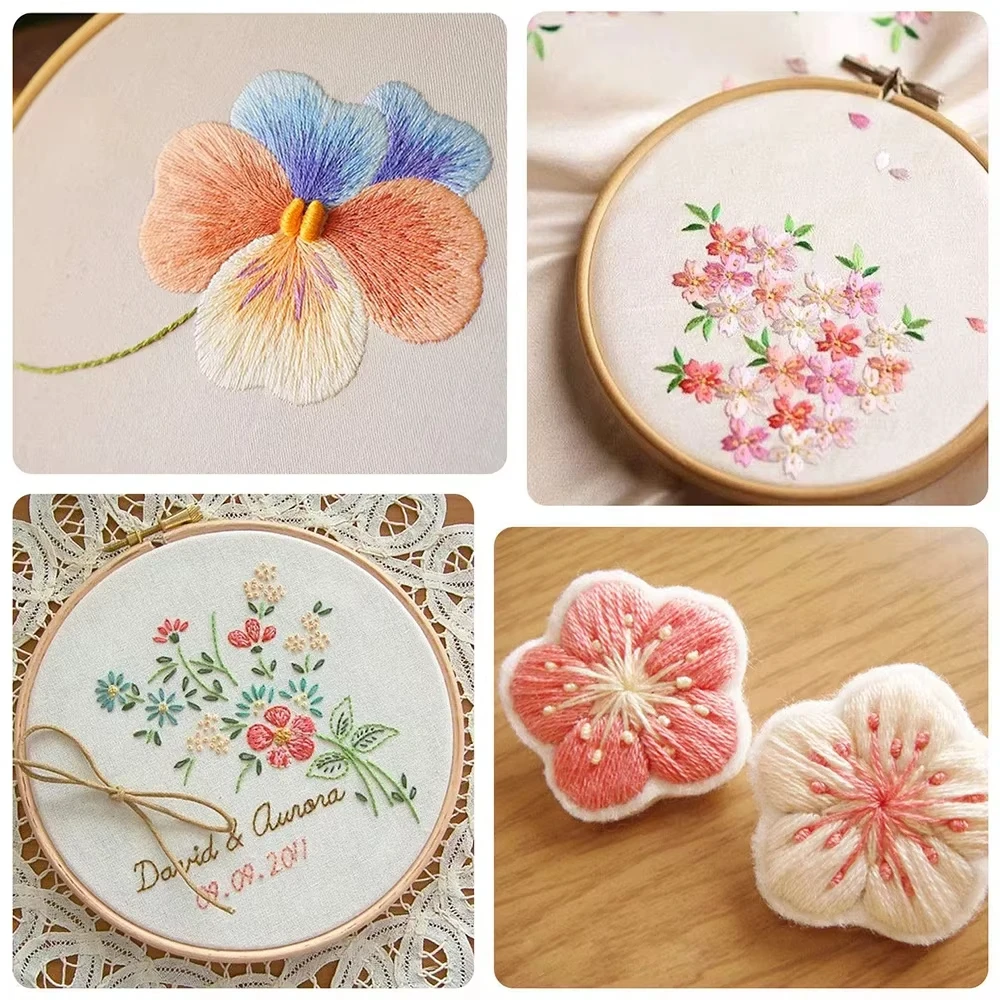 50/200 قطعة متعدد الألوان التطريز الموضوع عبر غرزة الخيط المواضيع الخياطة شلات الحرفية عبر غرزة الخيط خط أدوات خياطة ذاتية الصنع #6