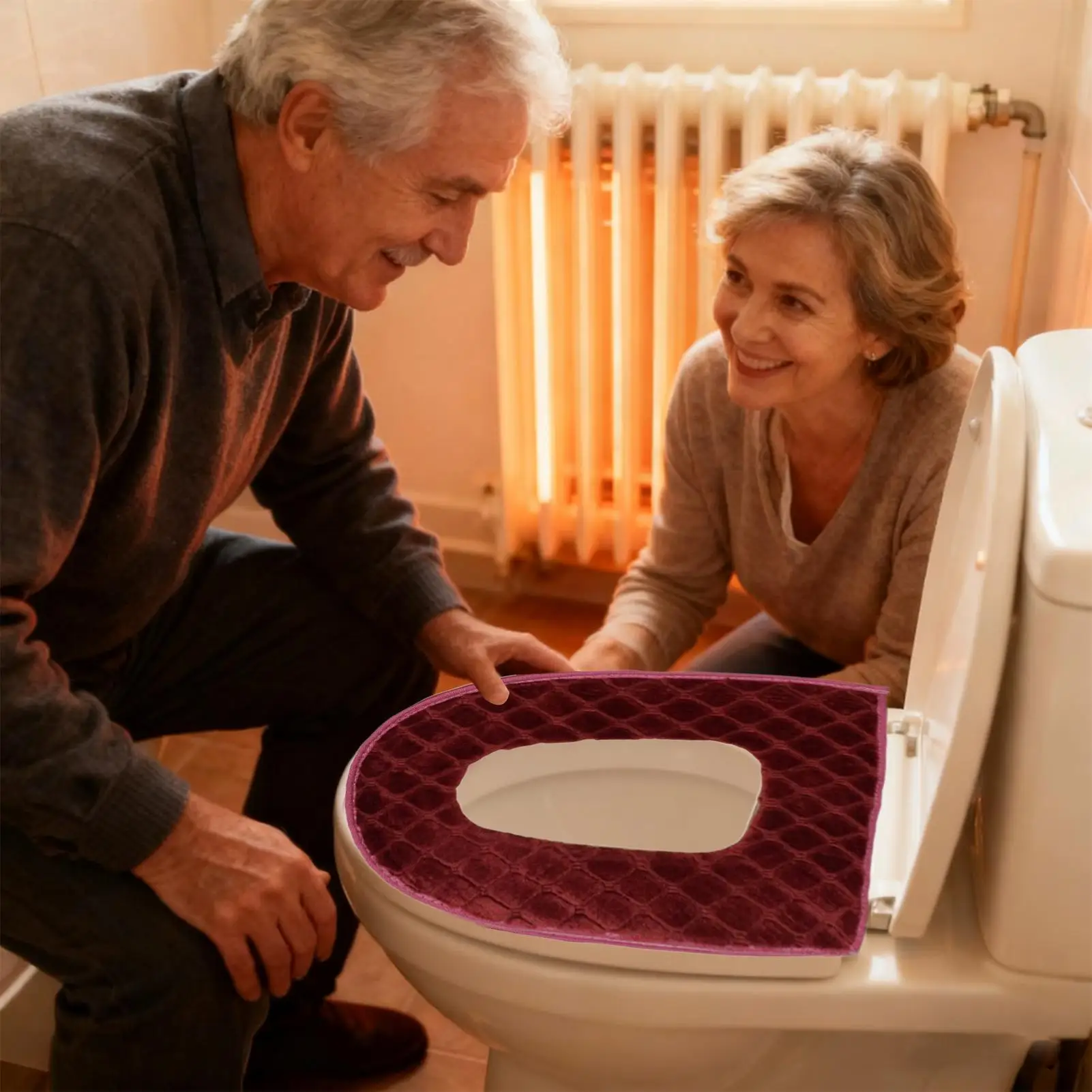 USB Toilet Seat Heater Toilet Seat Cushion Cover 5-Level Adjustable Heated Toilet Seat Cover Pad with Timer Plug In Design