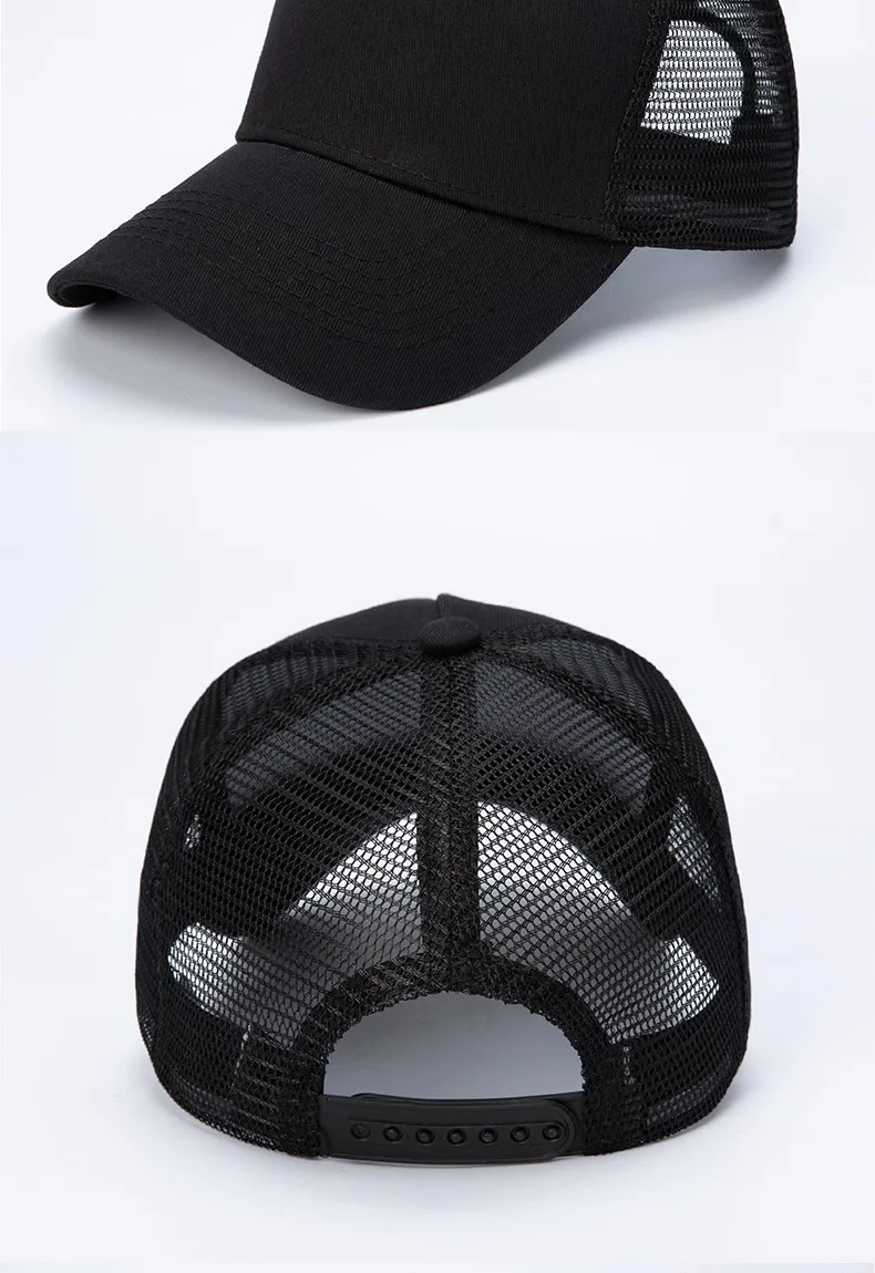 Großhandel Herren Baseballkappen Unisex Lässige Dekorative Reisehüte Erwachsene Tenniskappen Mesh-Hüte mit individuellem Logo, Stickerei und Druck – Detail 12