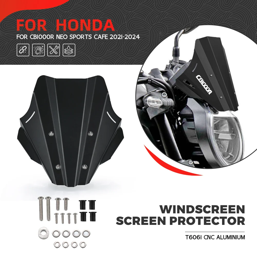 2024 NEW For Honda CB1000R CB 1000 R 2023 2022 2021 Windscreen Windshield Wind Deflector With Bracket CB 1000 R Accessories