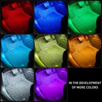 Neon LED Car Interior Ambient Foot Strip Light Kit Accessories RGB Backlight Remote App Music Control Auto Decorative Lamp 6