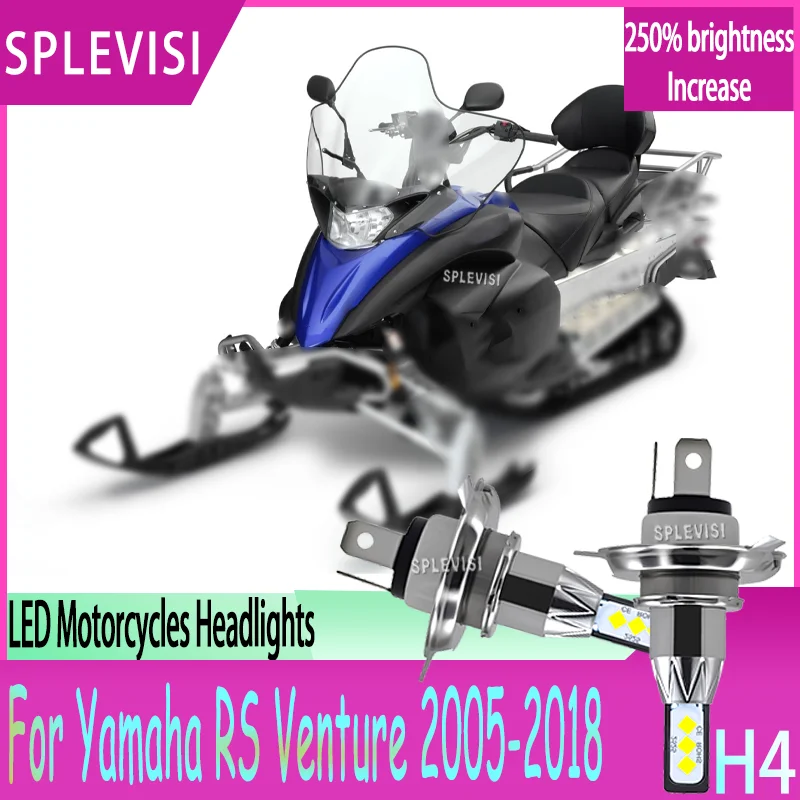 

6000k H4 LED Headlight - 250% Increased Luminosity For Yamaha RS Venture 2005 2006 2007 2008 2009 2010 2011 2012 2013 2014-2018