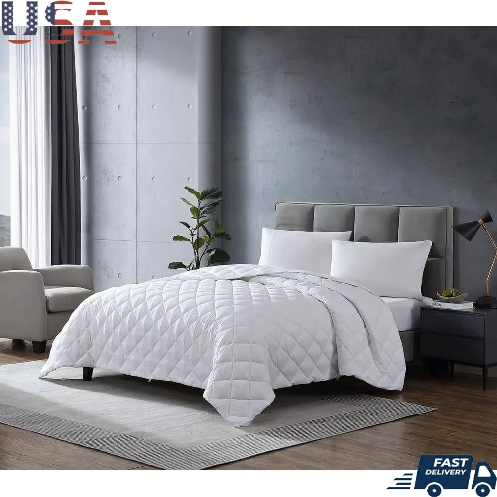 Full Queen Edredón Inserto 90x92 Para todas las estaciones Algodón suave y transpirable Alternativa Certificado Oeko-Tex Poliéster lavable a máquina