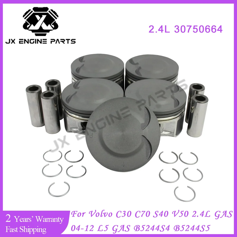 B5244S motor STD 0,5 conjunto de anillos de pistón para Volvo 2,4 C30 C70 S40 V50 2.4L T5 L5 B 5244 S4 B 5244 S5 30750664
