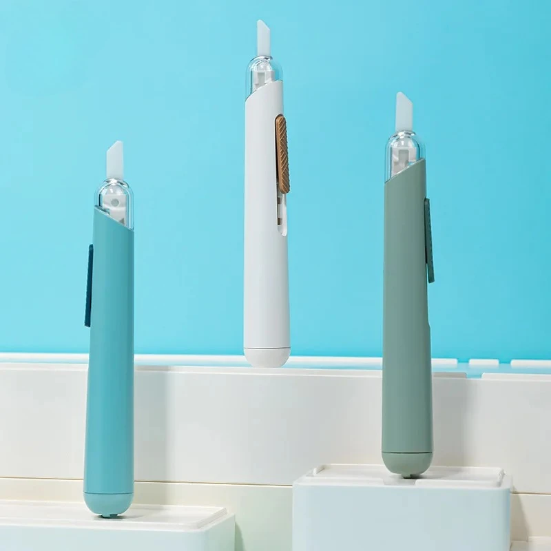 Deli Pocket Pen Cutter Auto-Lock Safety Ceramic Blade, Mini Art Knife Kid's Wallpaper tools for Cut Package/Cardboard/Paper 샤프