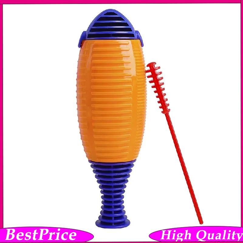 Orff ABS Fish Frogs Yellow Blue Cylinder Croak Fish Maracas Educational Gifts Percussion Instrument