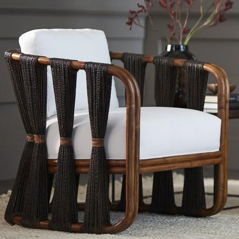

Nordic outdoor sofa sunscreen small apartment single leisure sofa chair furniture model room balcony small coffee table