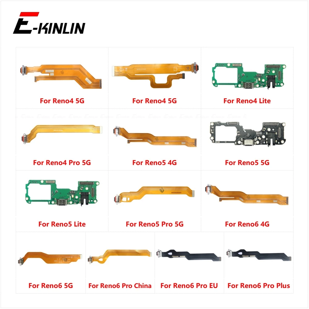 Charger USB Dock Charging Dock Port Board With Mic Flex Cable For OPPO Reno 4 5 6 Reno4 Reno5 Reno6 Pro Plus Lite 4G 5G