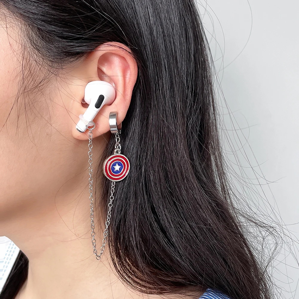 Marvel Peripheral Ear Clip, Doctor Strange, Prevent Loss of Bluetooth Earphones, Cosplay Earrings, Captain America Jewelry, 1PC