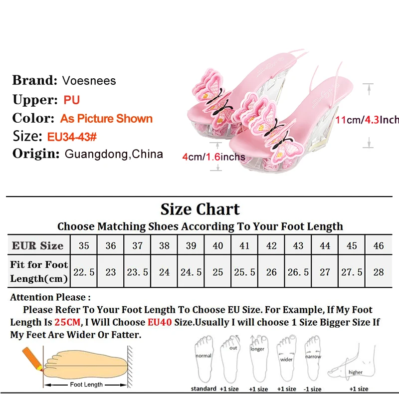 11CM Fashion Model Shoes With Embroider Butterfly Ankle Strap Crystal Wedges Heeled Summer High Heels New Women Platform Sandals