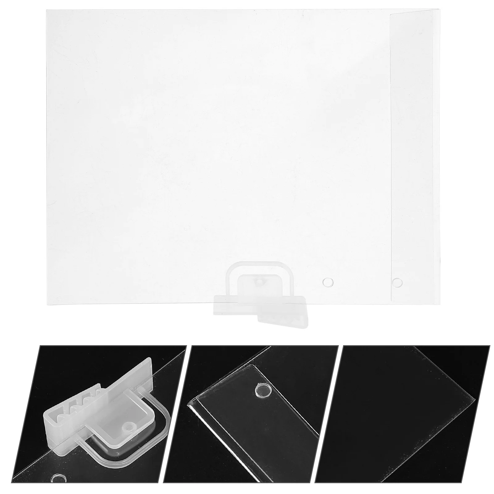 

10pcs Clear Label Holders For Price Tags, Sturdy Pvc Sign Display Stands, Supermarket Shelf Label Storage, Retail Price Card