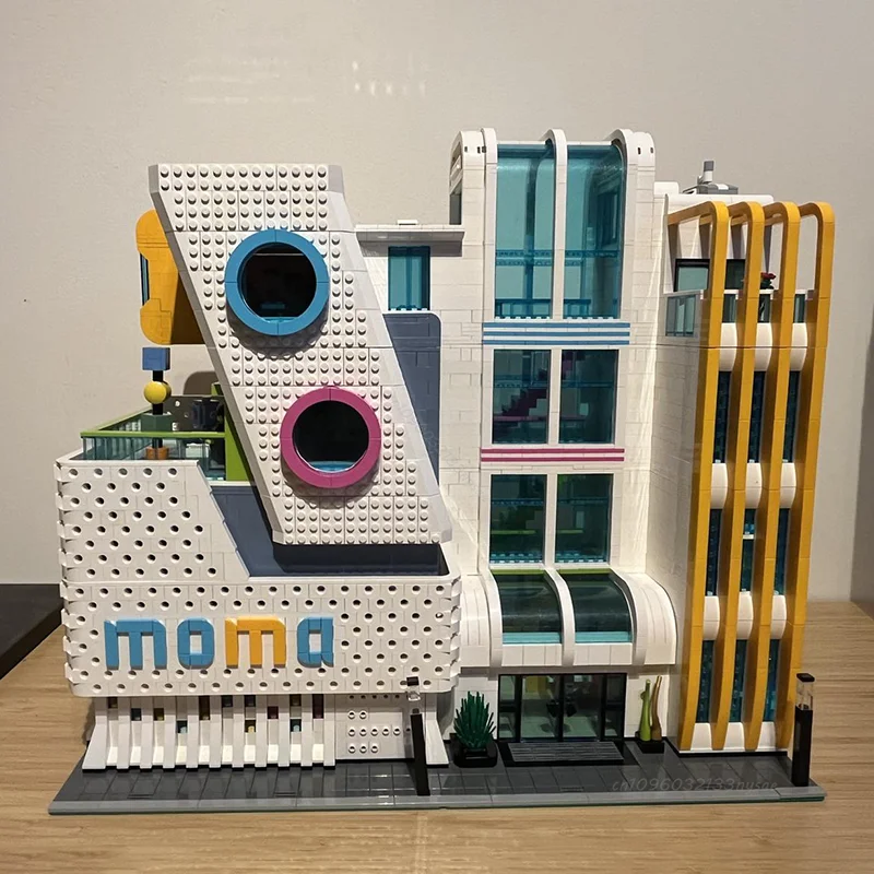 

MOC креативная модель с видом на улицу, музей современного искусства, строительные блоки, сделай сам, архитектура, образование, сборка, головоломка, рождественские игрушки, подарки
