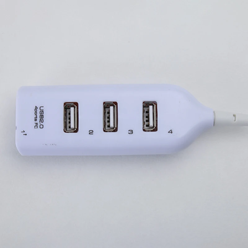 High Speed Universal USB Hub 4 Port USB 2.0 Hub with Cable Mini Hub Socket Pattern Splitter Cable Adapter for Laptop PC J17