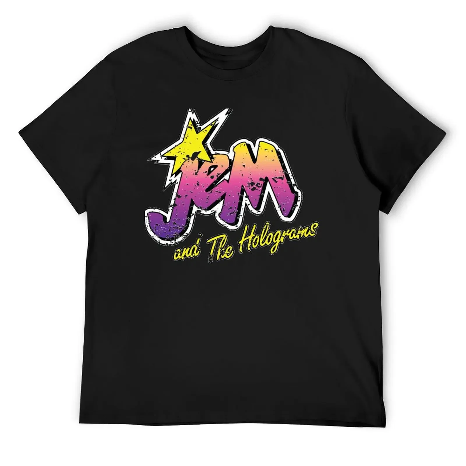 Jem and the Holograms Band Cartoon Misfits Distressed 80s Party Mask Essential Essential T-Shirt tops hippie clothes men t shirt