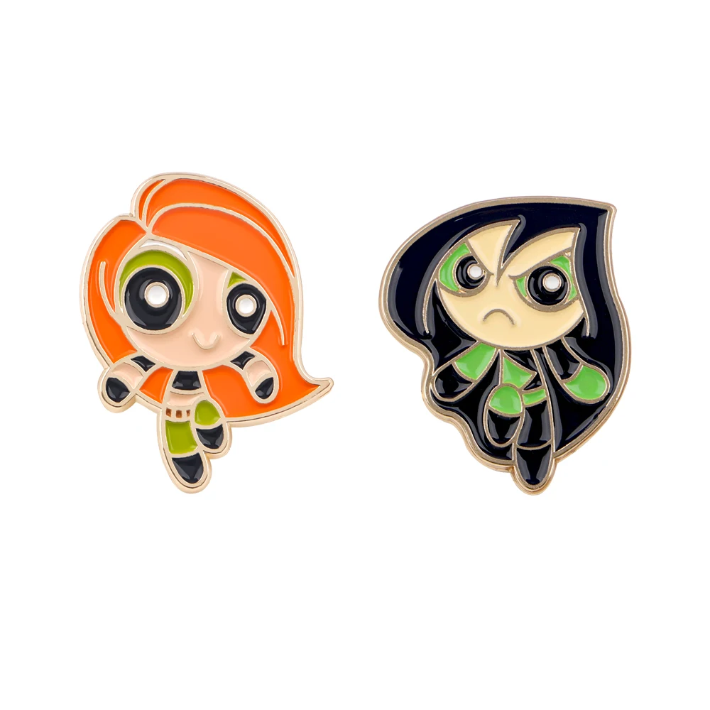 

Cute Comedy Cartoon Girls Lapel Pins for Backpack Enamel Pin Women's Brooches Briefcase Badges Jewelry Accessories