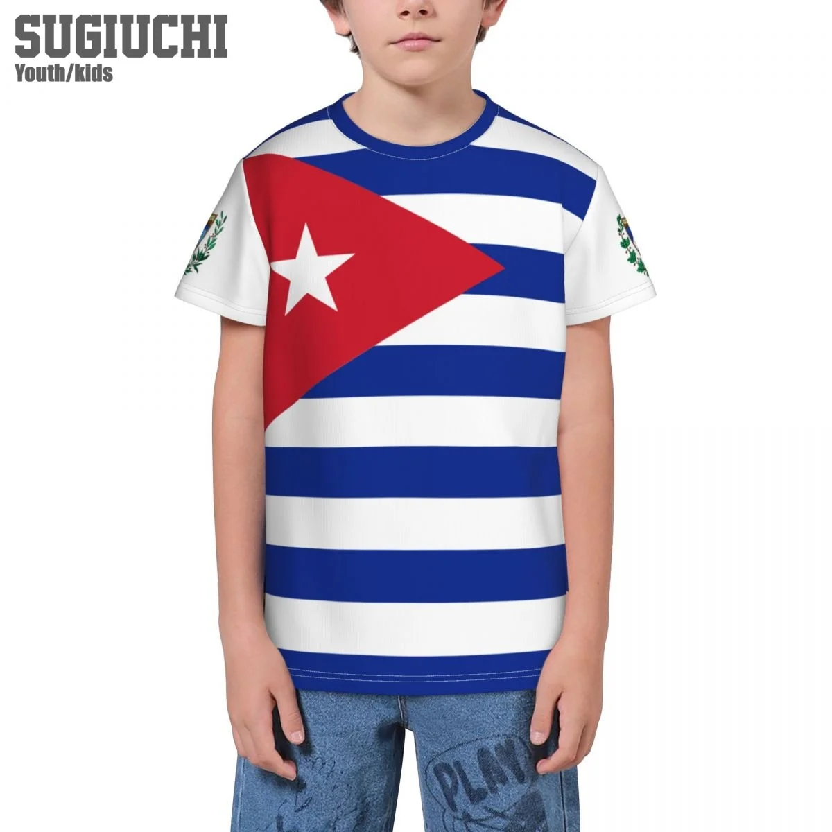 Custom Name Number Cuba Flag Emblem 3D T-shirts For Kids Youth Boy/Girl Tees jersey Soccer Football Fans Gift T shirt