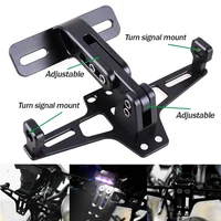 Marco para matrícula CNC para Honda Suzuki Yamaha Kawasaki, accesorios para motocicleta, soporte para matrícula, luz LED