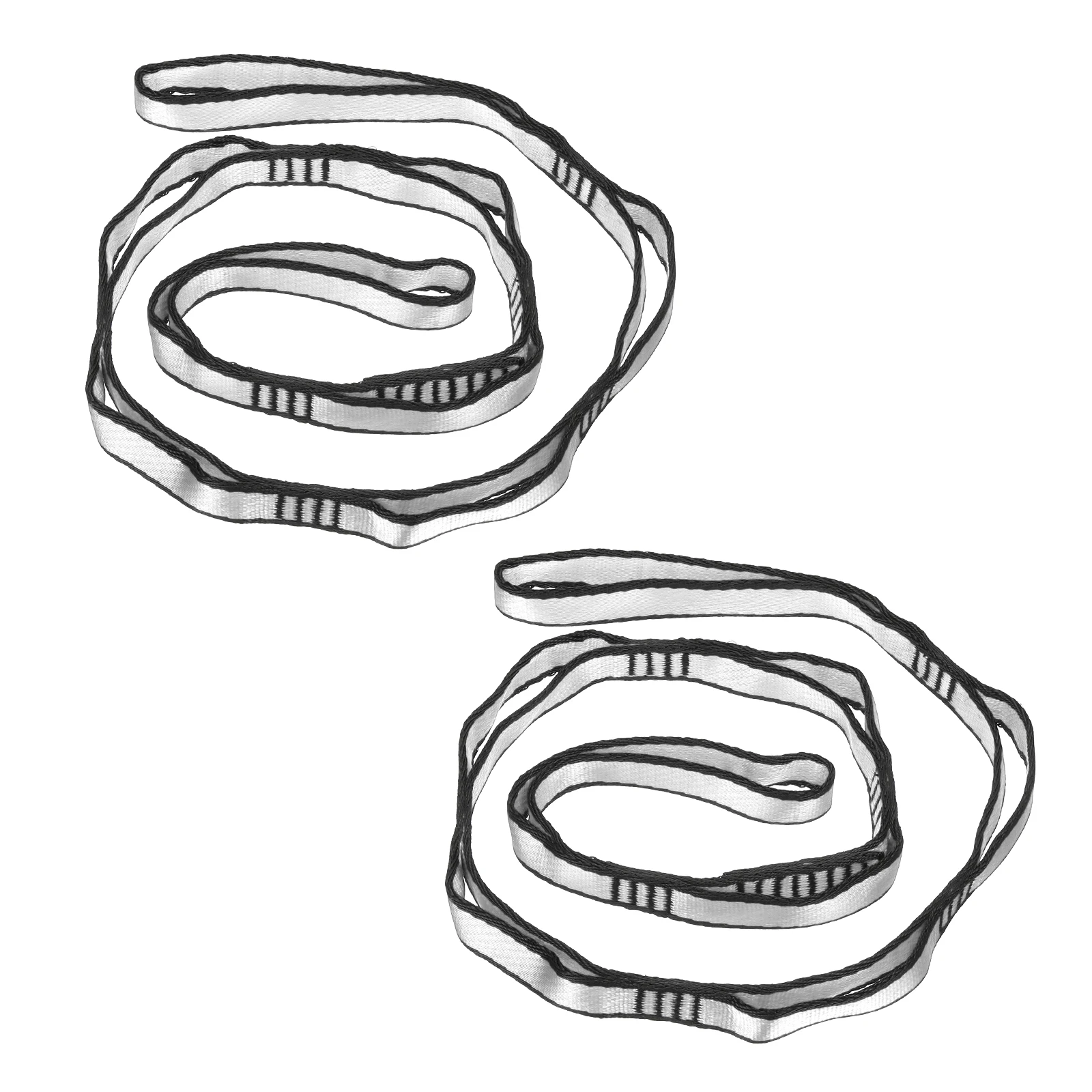 2pcs Daisy Chains Yoga Hammock Extension Strap w 8 Loops Adjustable Nylon Climbing Sling Fitness Pilates Exercise Extend Strap
