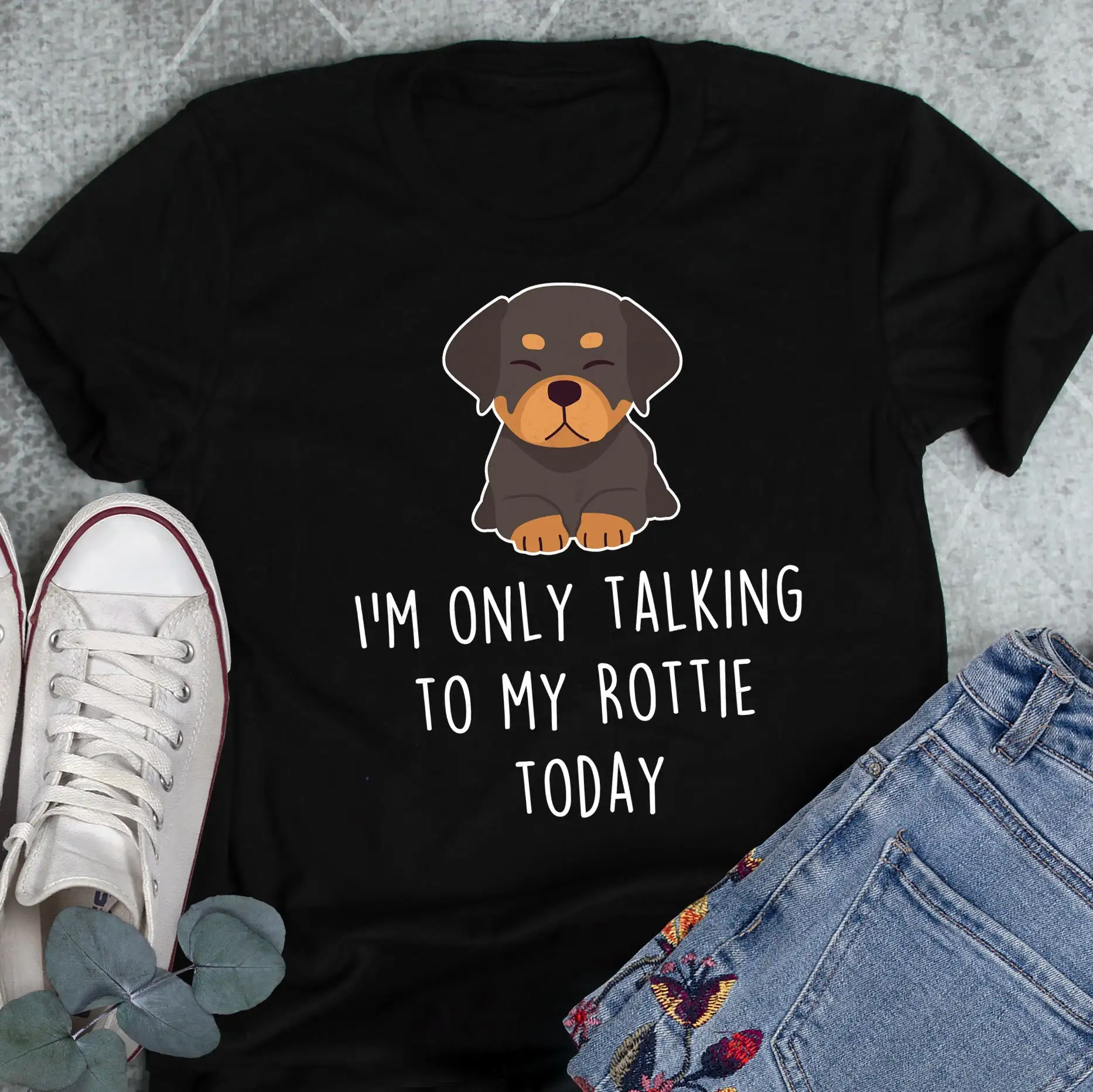 Rottweiler T Shirt Funny Dog Lover Cute Rottie Rotty Pet Mom Dad For Him Her