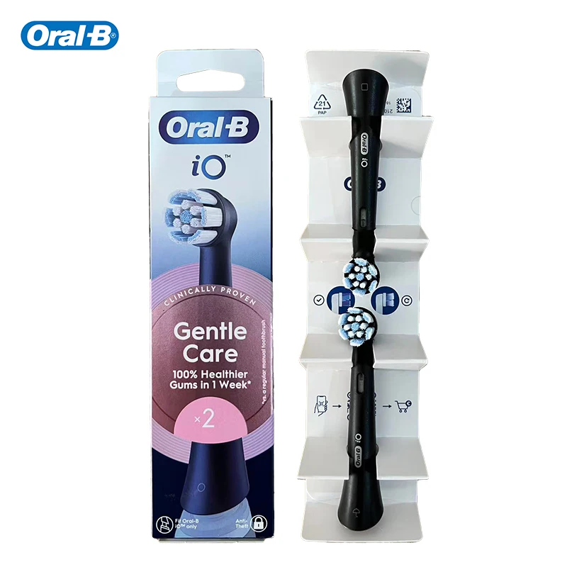 

Сменная насадка для электрической зубной щетки Oral IO, нежный уход/лучшая очистка, сменные насадки для более глубокого удаления налета