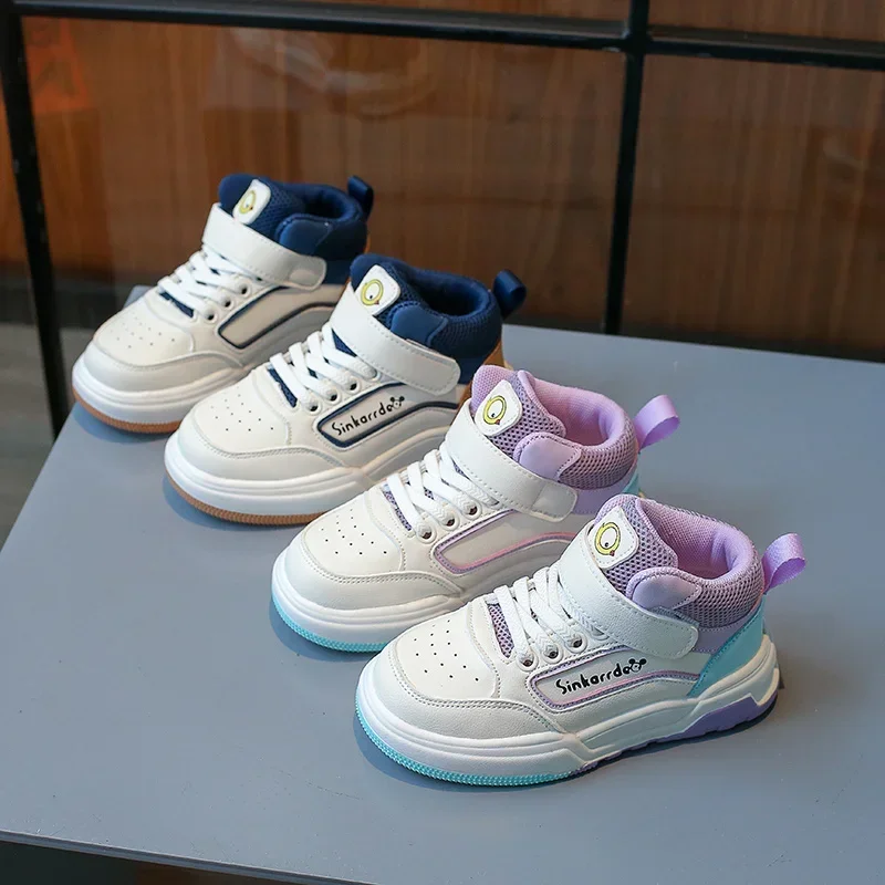 

Детские дышащие и удобные спортивные высокие кеды, мягкие детские повседневные модные кроссовки на осень/весну для малышей, Zapatos De Niña