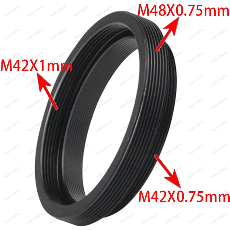 M42 to M42 M48 Camera Lens Adapter Mount Ring Lens Telescope Adaptors M42X1mm to M42x0.75mm M48x0.75mm 3 in 1 Ring