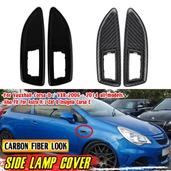 Glossy/Carbon Side Lamp Cover Side Marker Light Cover For Vauxhall Corsa D/ VXR Astra H/J Zaf B Insignia Corsa E Signal Lamp Cap