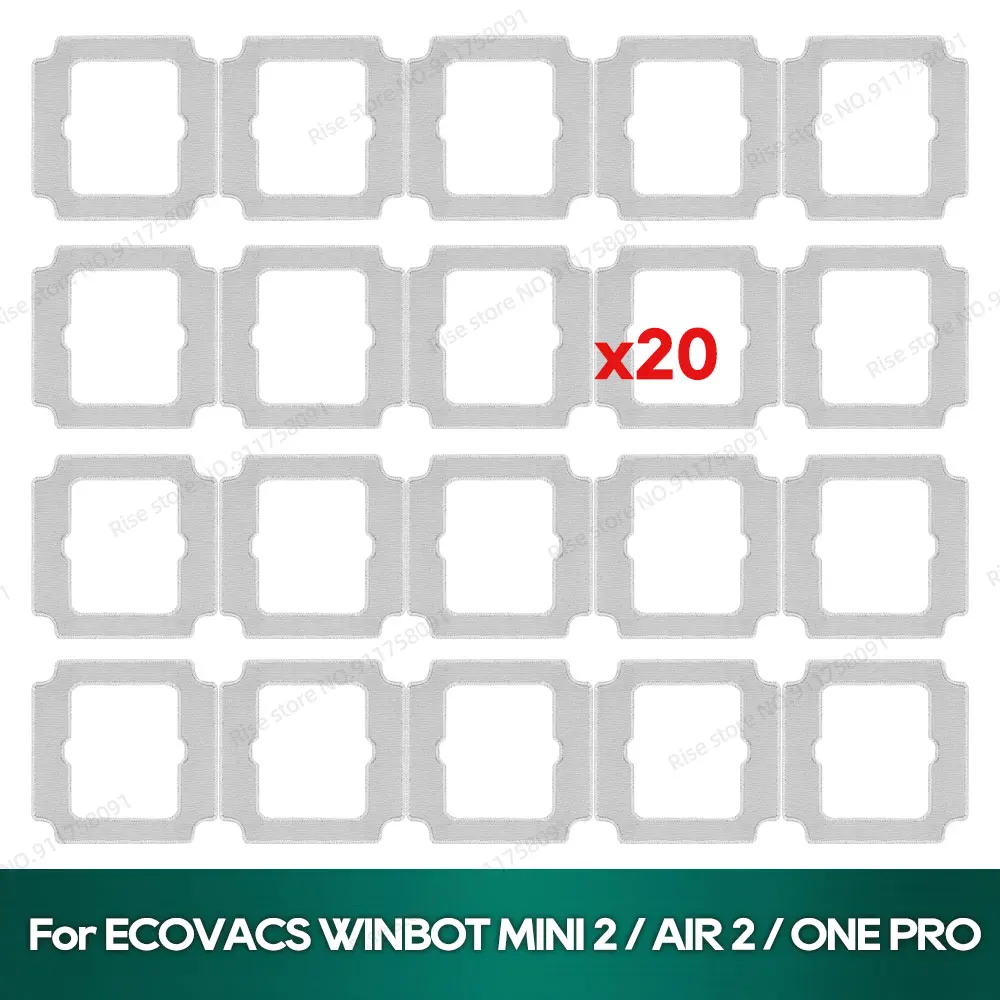 Almohadilla de Limpieza Compatible con ECOVACS WINBOT MINI 2 / AIR 2 / ONE PRO, Kit de Repuestos para Robot Limpiacristales