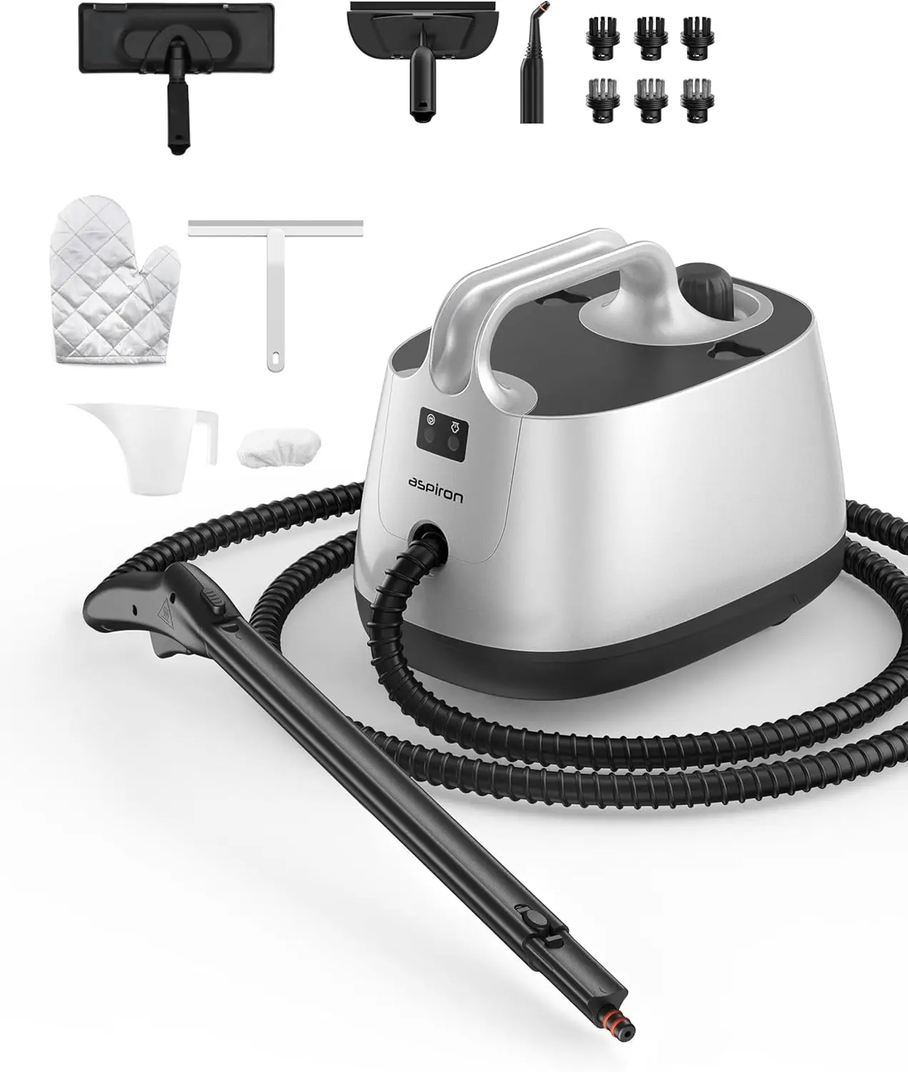 

Steam Cleaner, Upgrade Steamer with 21 Accessories, Portable Multipurpose Steam Cleaner, Quick Heating,1.5L Capacity, He