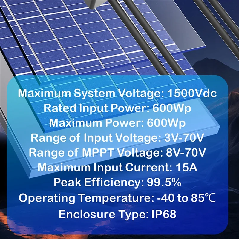 AED7-600W MPPT Power Optimizer Integrated PV Power Optimizer IP67 Solar Panel Monitoring Voltage-Limiting Anti-Hotspot
