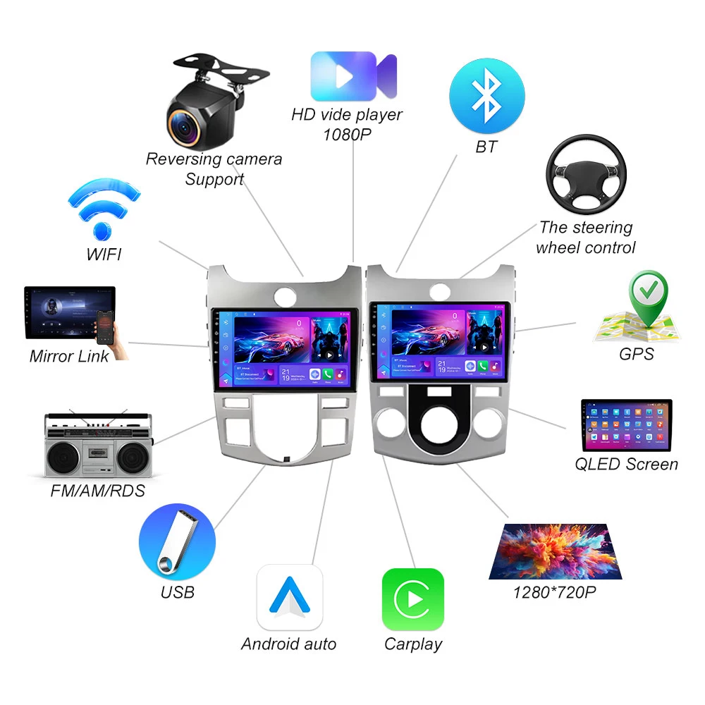 أندرويد 15 راديو السيارة لكيا فورتي سيراتو 2008 2009 2010 2011 2012 2013 2014 سيارة ستيريو مشغل وسائط متعددة أندرويد السيارات لتحديد المواقع واي فاي #3