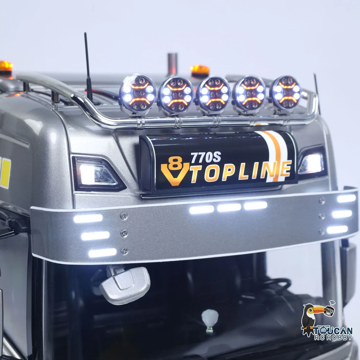 

TOUCAN 1/14 RTR RC Трактор Грузовик 770S 3Speed 6X6 Металлическое шасси Замки оси Грузовик Дим Звук Свет Подвеска шасси ST8 Игрушки