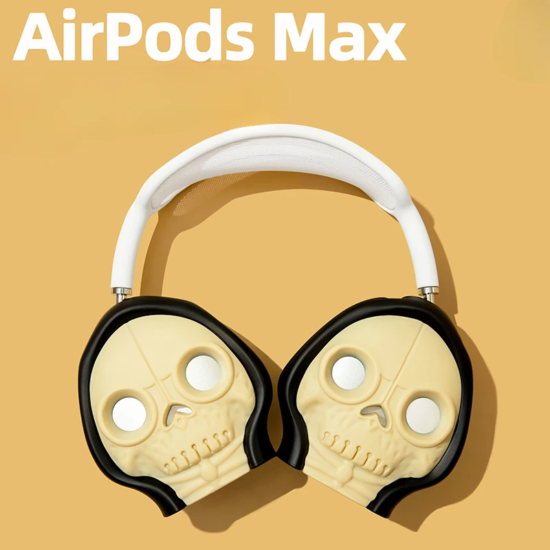 

Airpods Max чехол Обложка, персонализированная Настройка, искусственное украшение, креативный дизайн, Силиконовая защита для наушников наушники с черепом