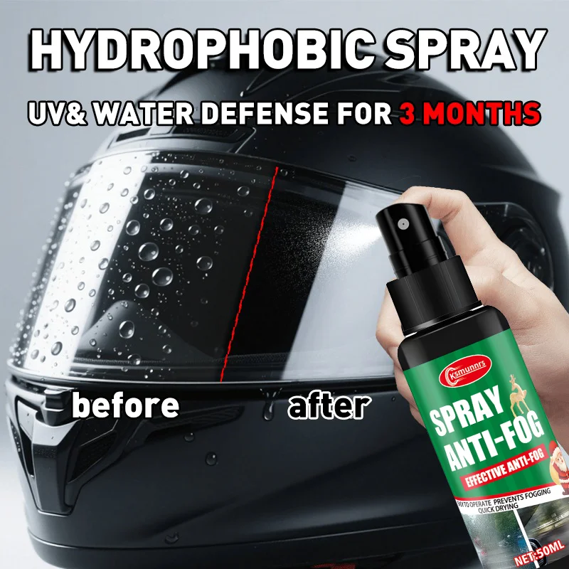 

Christmas - Motorcycle Helmet Hydrophobic Spray - UV Protection & High Quality, Anti-fog & Waterproof Coating with Raindrop Repe