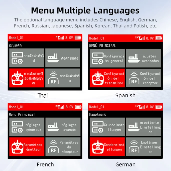 Transmissor radiolink t12d 12ch rc 2.4ghz 2.8 Polegada 4000m de distância com receptor r12f para drone fpv asa fixa carro barco robô