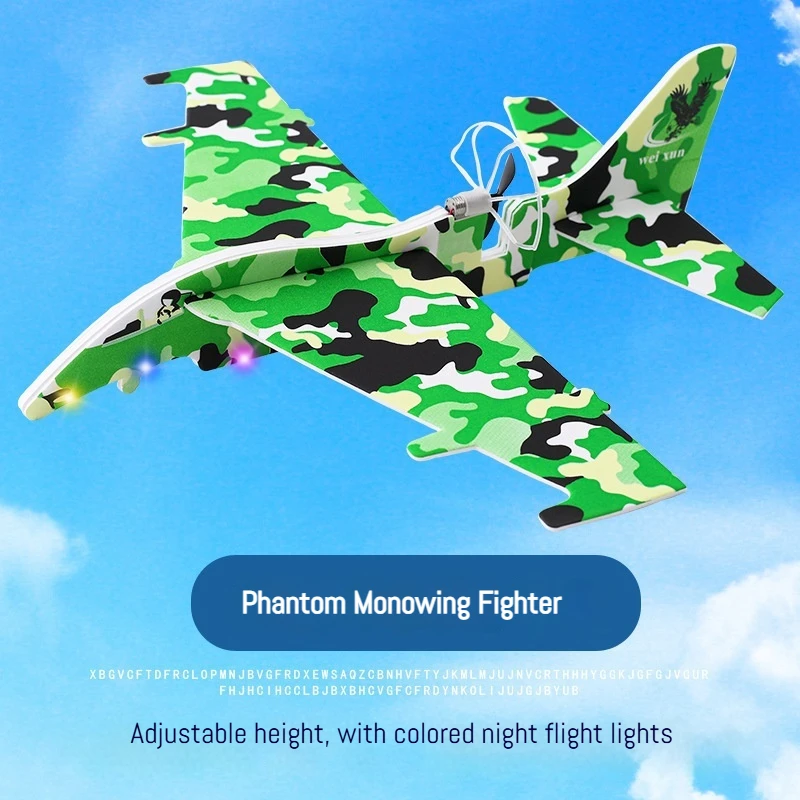Electric Foam RC Airplane Throwing Glider Remote Control Plane Rechargeable Hand Launch Aircraft Outdoor Flying Toy for Kids Boy