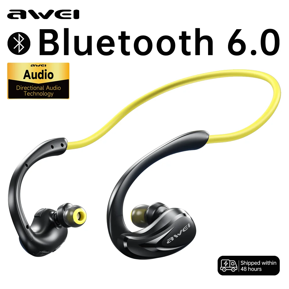 

Awei A880pro Беспроводная Bluetooth-гарнитура Игровые наушники с шейным ремешком Спортивные наушники с открытым ухом Крючок для ушей для езды на велосипеде Бег с NFC