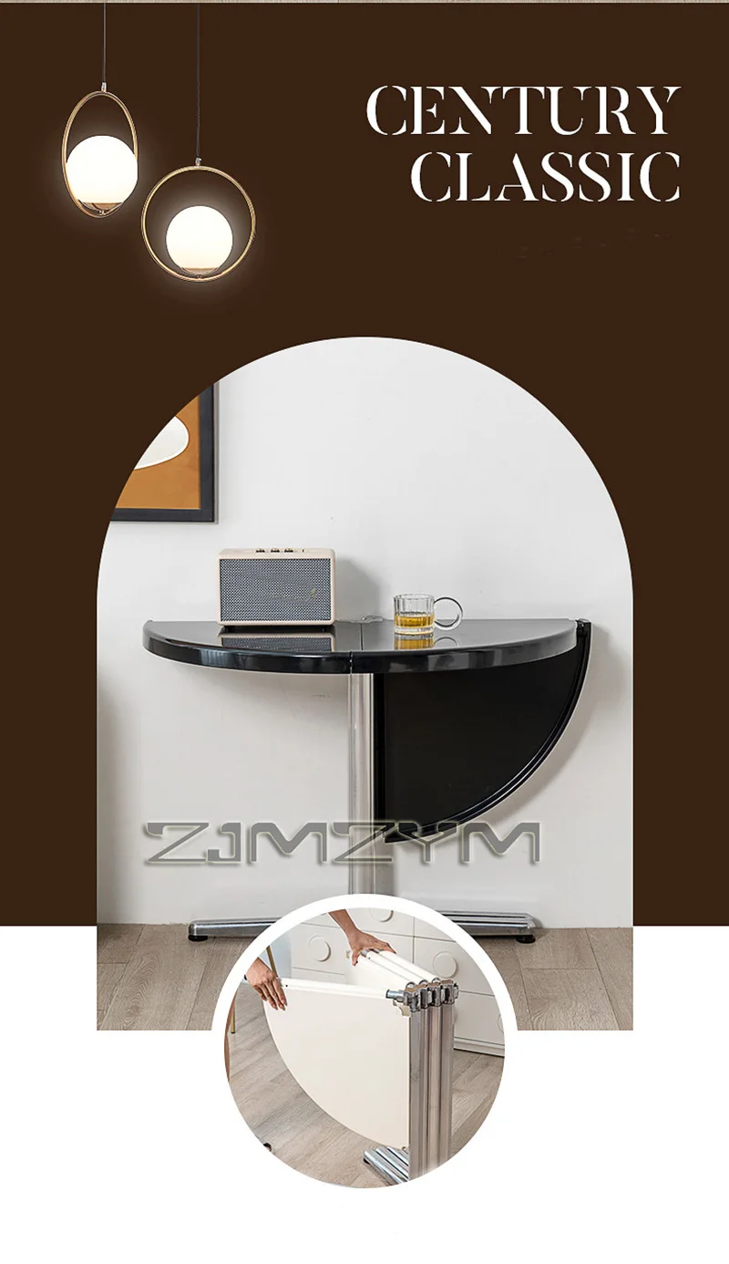 Multifunctional Household Folding Coffee Table Small Living Room round Plastic Dining Table for Restaurant Space-Saving Furnitur