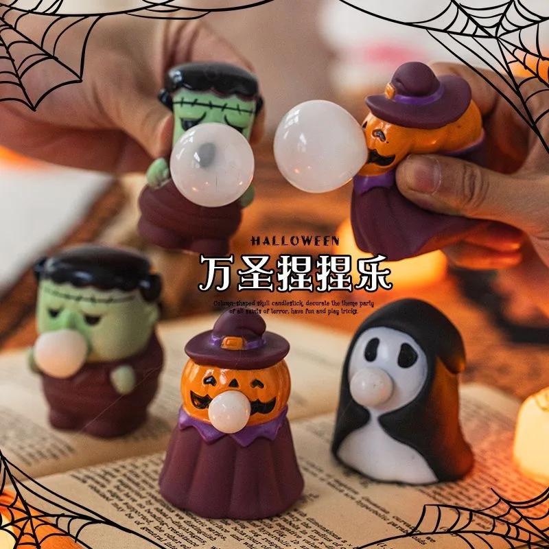 Halloween Peripheral Funny Decorations DIY Pumpkin Ornaments Decompression Pinch Children's Gifts Spooky Party Props Gifts