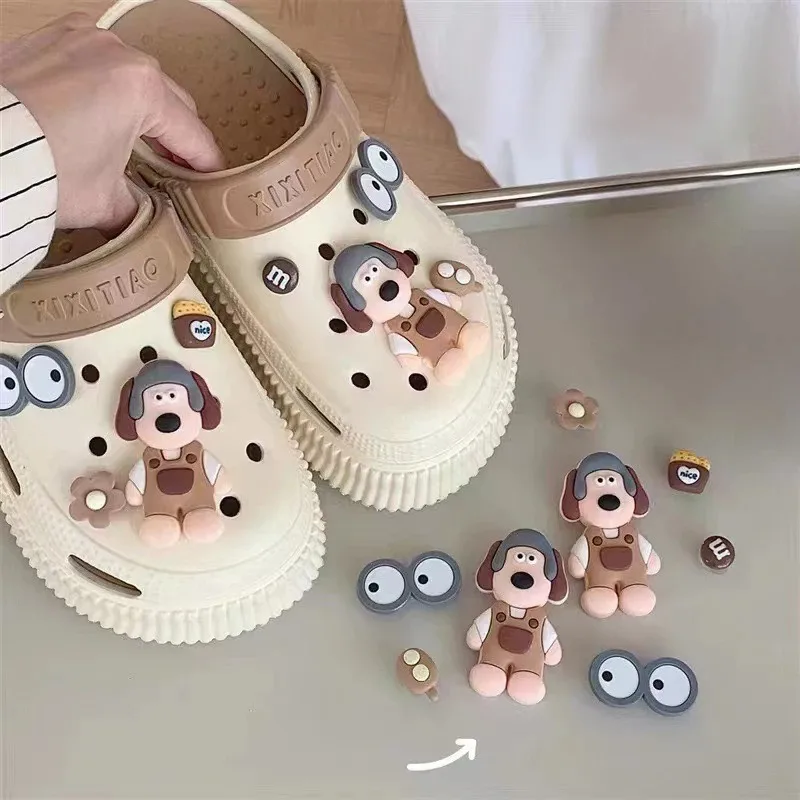 1 Set Cute Dogs Shoes Accessories Boys Girls Sandals Garden Shoe Buckle Decorations Fit Charm image 2