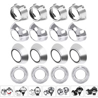2.5/3.0 inch Bi-xenon Bi-led Lens Projector Shrouds For Hella 3R G5/WST/Q5 Headlights Lens Masks Retrofit Black/Silver Cover DIY