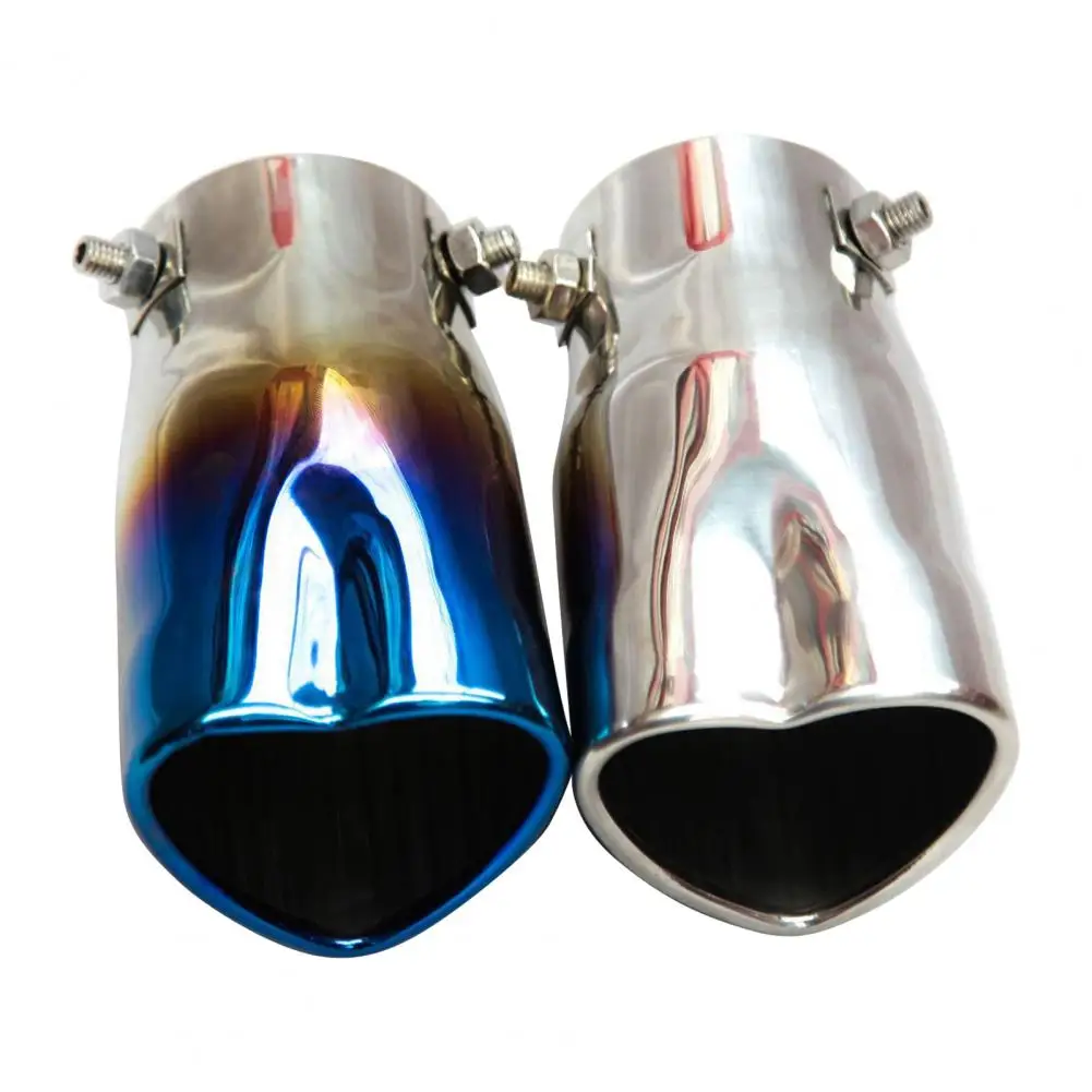 Exhaust Muffler Wear-resistant Stainless Steel Heart Shaped Universal Car Exhaust Muffler Compact Exhaust Tube for Car