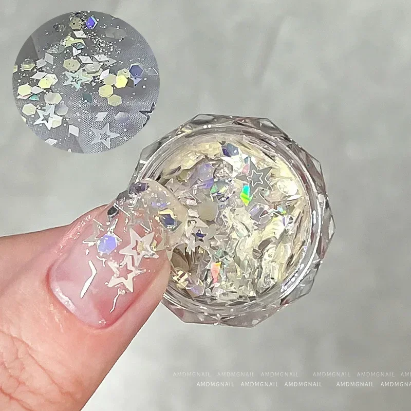 مجموعة جديدة من رقائق بريق الأظافر اللامعة من أجل Gule على رقائق بريق الأظافر DIY ملحقات ديكور الحفلات