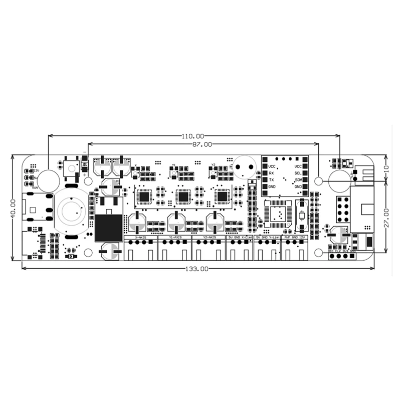 GRBL1.1 32-Bit Type-C Control Board For Laser Engraving Machine Two Axis Integrated Driver