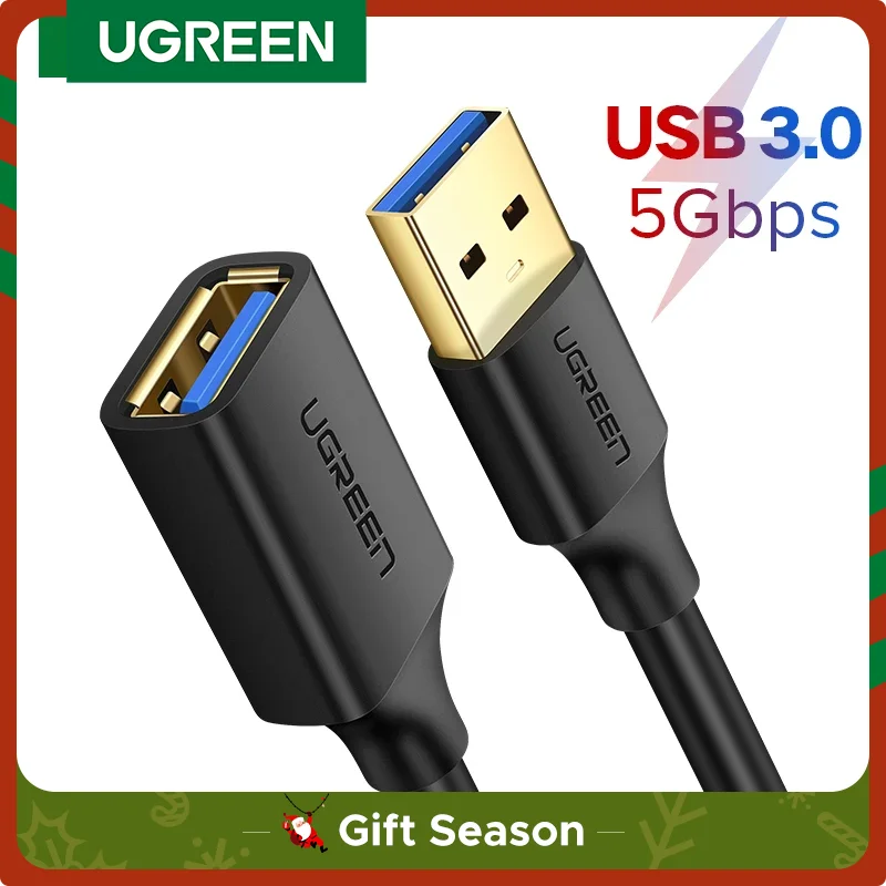 UGREEN USB Extension Cable USB 3.0 Cable for Smart Laptop PC TV Xbox One SSD USB 3.0 2.0 Extender Cord Mini Fast Speed Cable